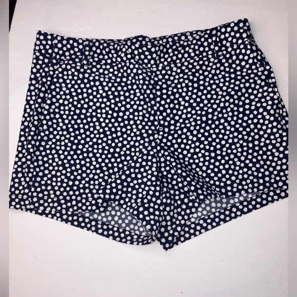 SPANX Navy Painted Dot 4" Sun Protection Pull-on Sunshine Shorts Large - Picture 1 of 10